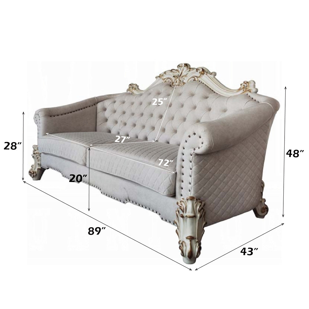 ACME Vendome II Sofa with 6 Pillows – room setting – Lusso Furniture Miami