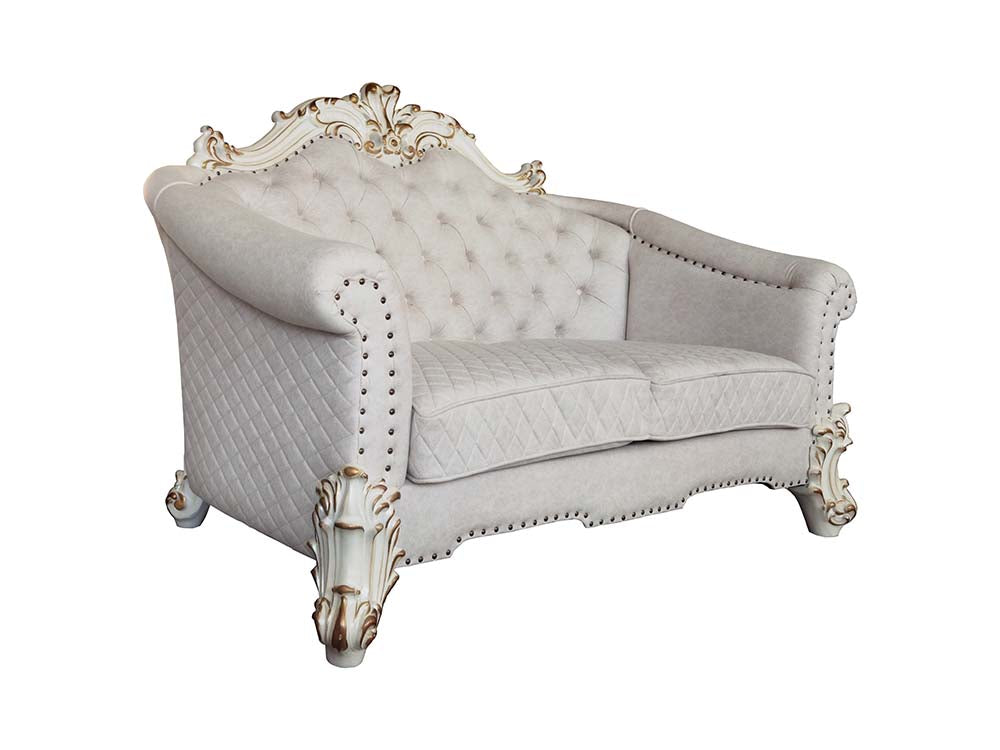 ACME Vendome II Loveseat with 4 Pillows – front view – Lusso Furniture Miami