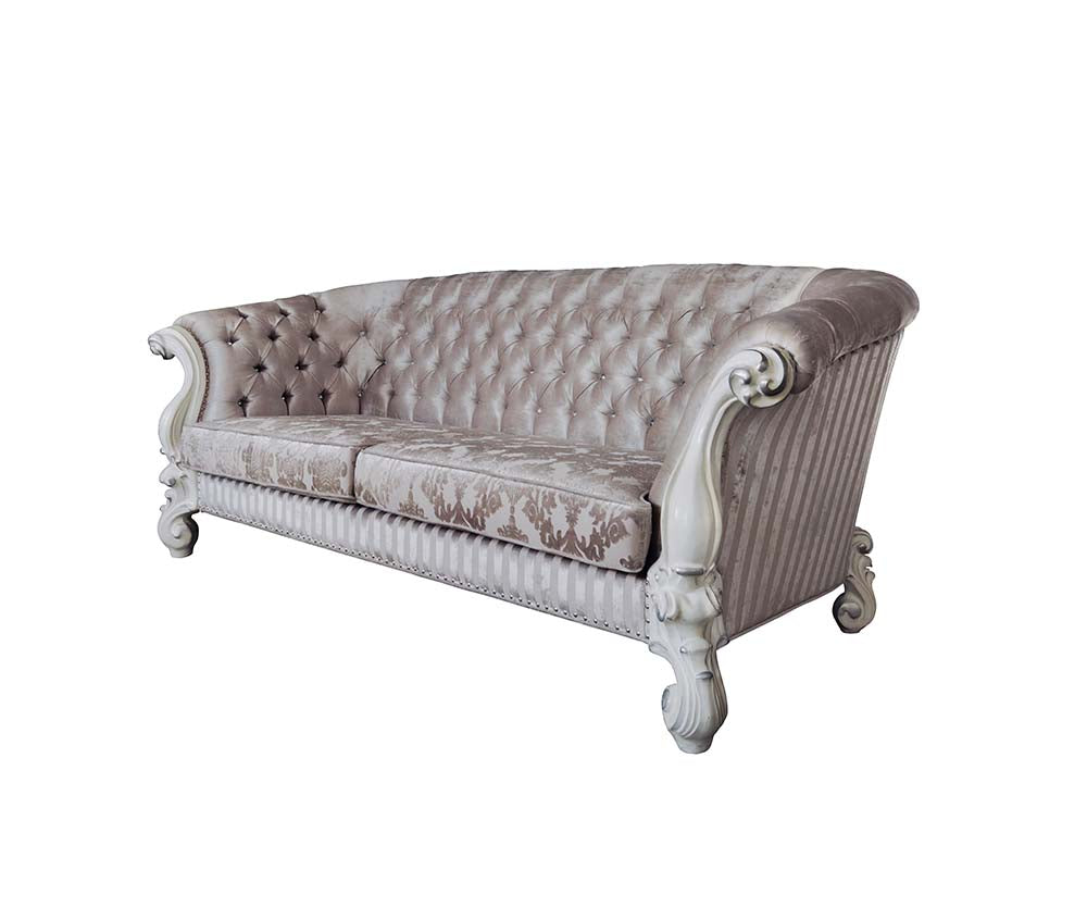 ACME Versailles Sofa with 7 Pillows – angle view – Lusso Furniture Miami