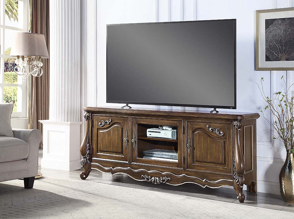 ACME Latisha TV Stand – front view – Lusso Furniture Miami