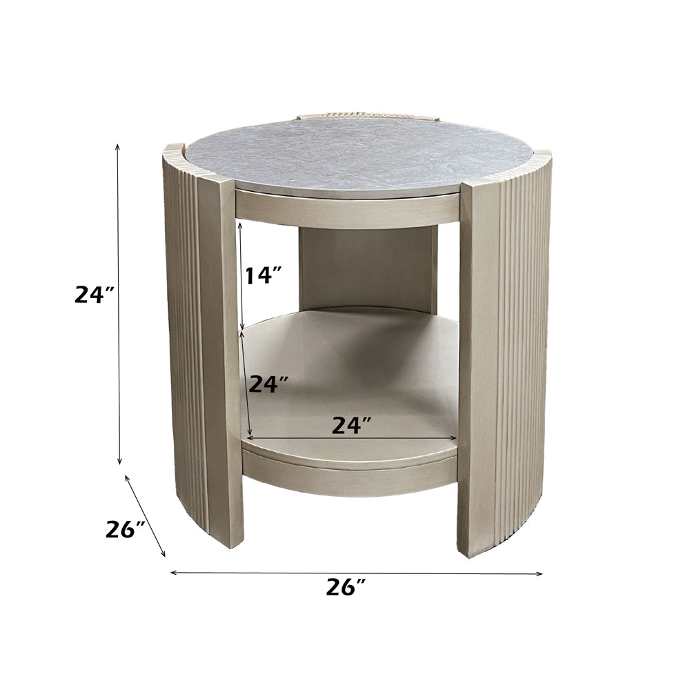 ACME Kasa End Table – top view – Lusso Furniture Miami