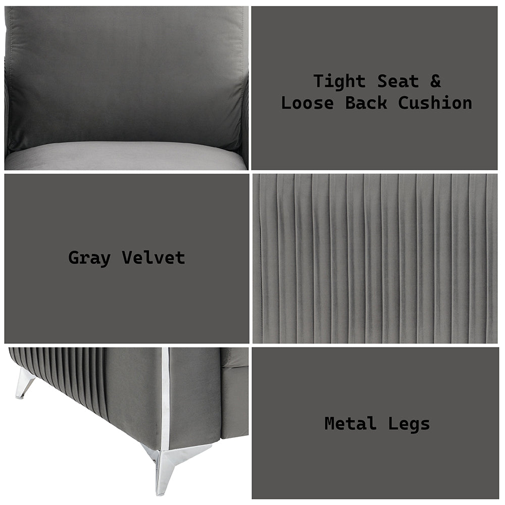 ACME Wenona Loveseat – back view – Lusso Furniture Miami