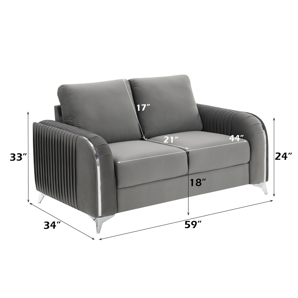 ACME Wenona Loveseat – alternate view – Lusso Furniture Miami