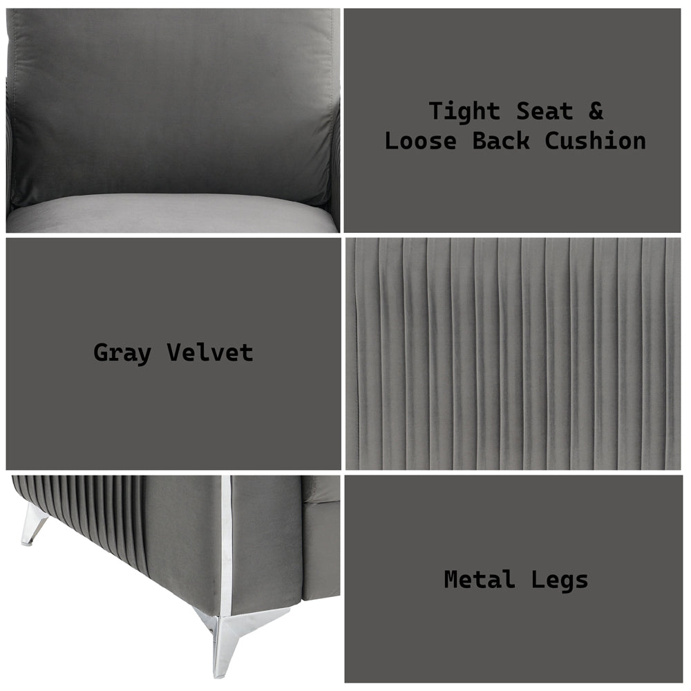 ACME Wenona Loveseat – finish detail – Lusso Furniture Miami