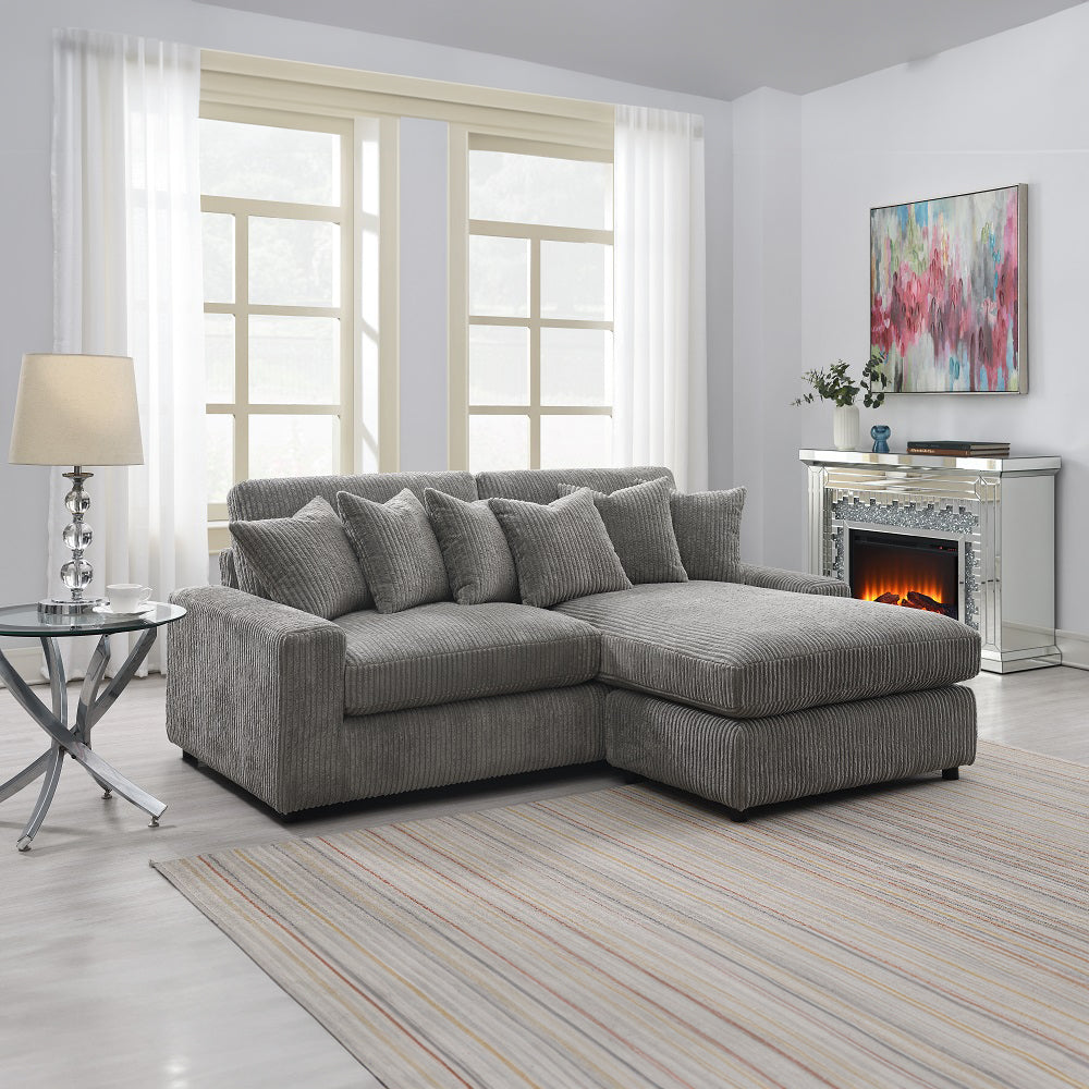 ACME Tavia Reversible Sectional Sofa – front view – Lusso Furniture Miami
