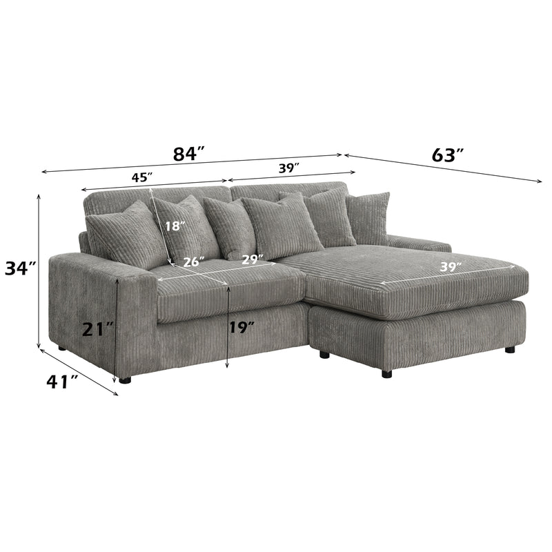 ACME Tavia Reversible Sectional Sofa-zoom-