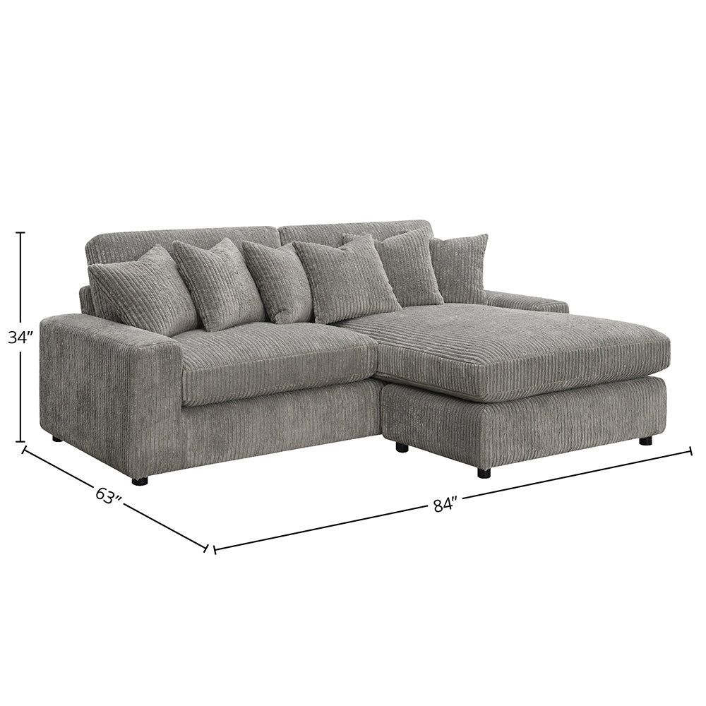ACME Tavia Reversible Sectional Sofa – alternate view – Lusso Furniture Miami