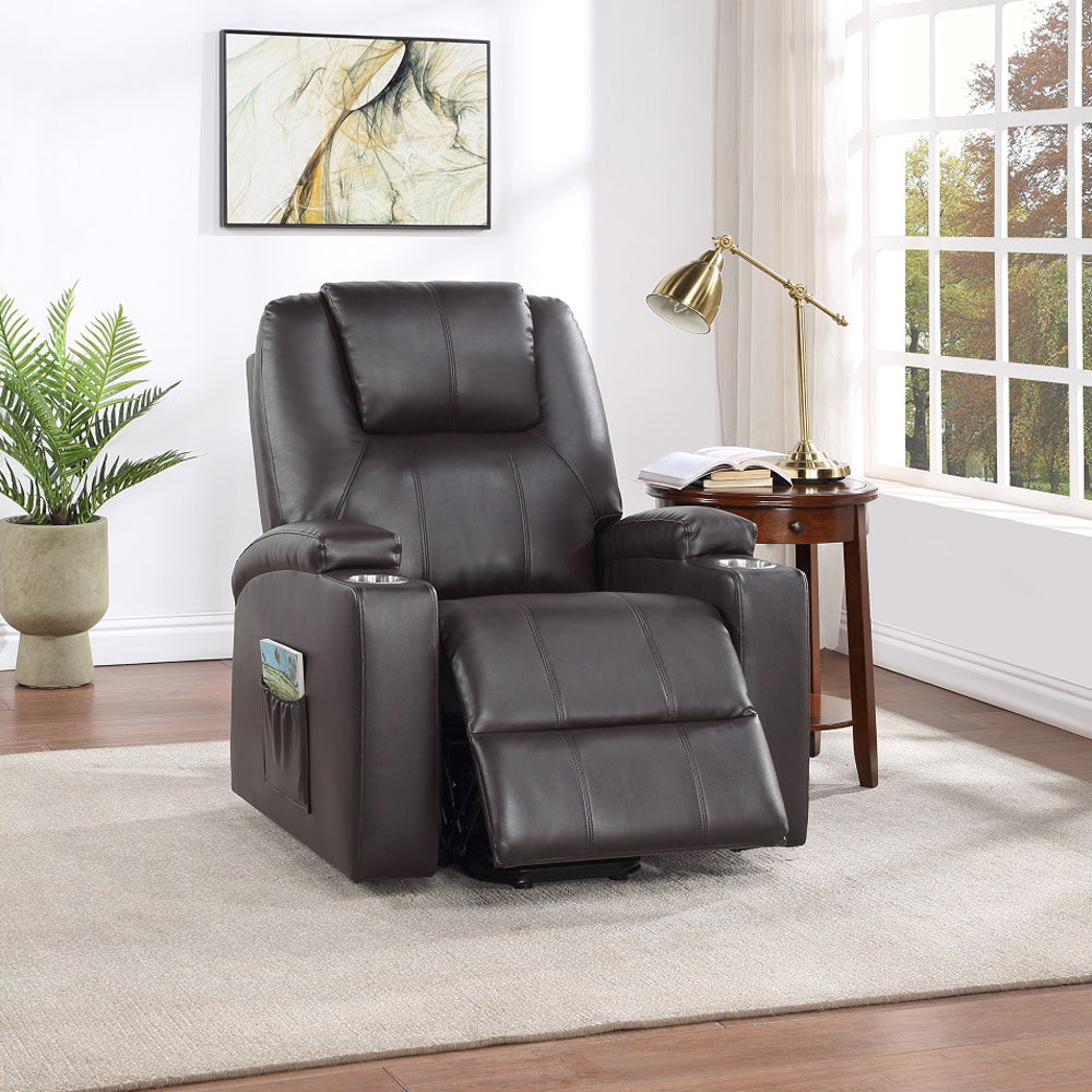 ACME Evander Power Lift Massage Recliner – front view – Lusso Furniture Miami