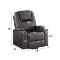 ACME Evander Power Lift Massage Recliner – finish detail – Lusso Furniture Miami