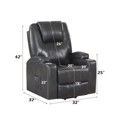 ACME Evander Power Lift Massage Recliner – view 21 – Lusso Furniture Miami
