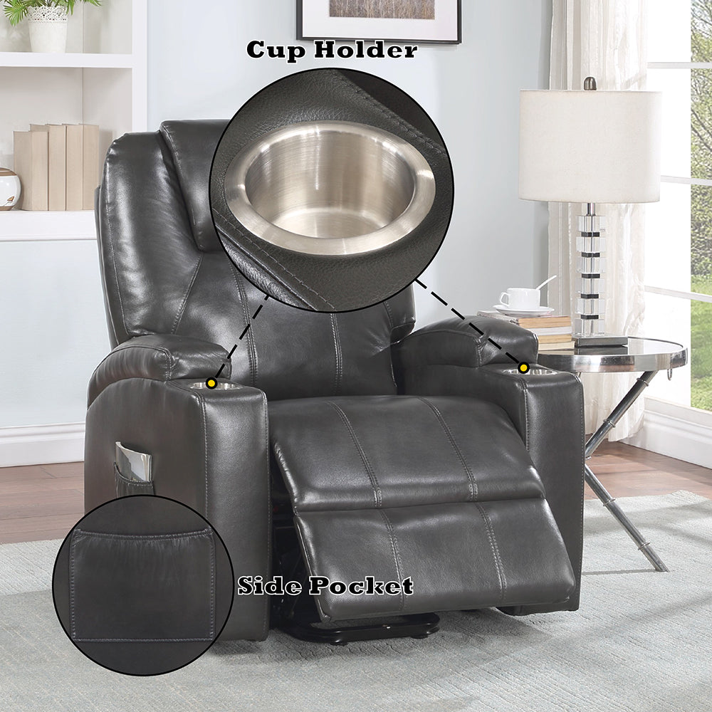 ACME Evander Power Lift Massage Recliner – view 22 – Lusso Furniture Miami