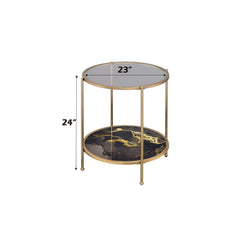 ACME Fiorella End Table – room setting – Lusso Furniture Miami