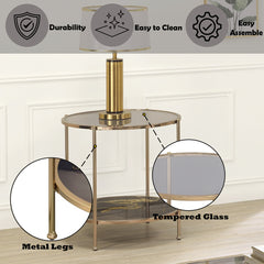 ACME Fiorella End Table – back view – Lusso Furniture Miami