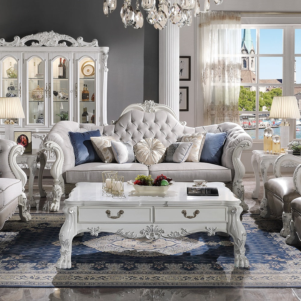 ACME Dresden Sofa with 7 Pillows – angle view – Lusso Furniture Miami