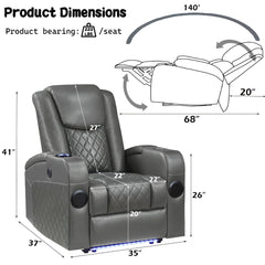 ACME Alair Power Motion Recliner – view 22 – Lusso Furniture Miami