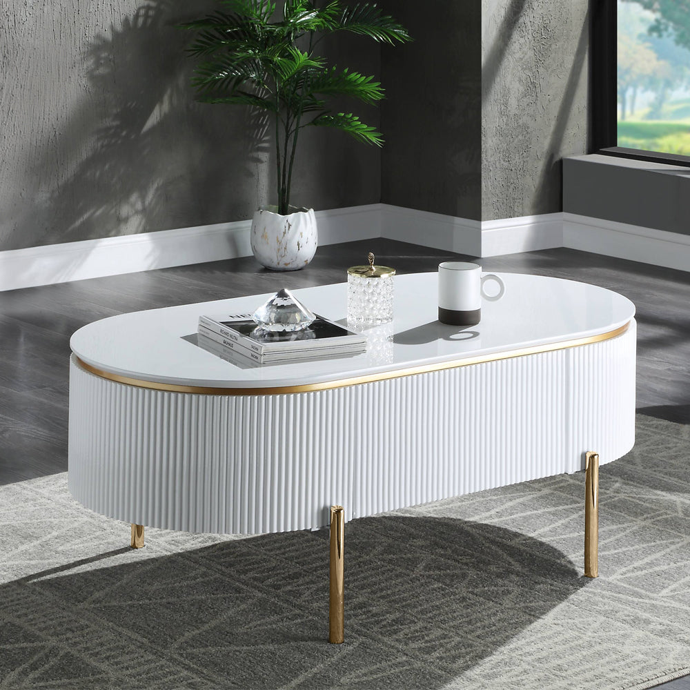 ACME Daveigh Coffee Table – front view – Lusso Furniture Miami