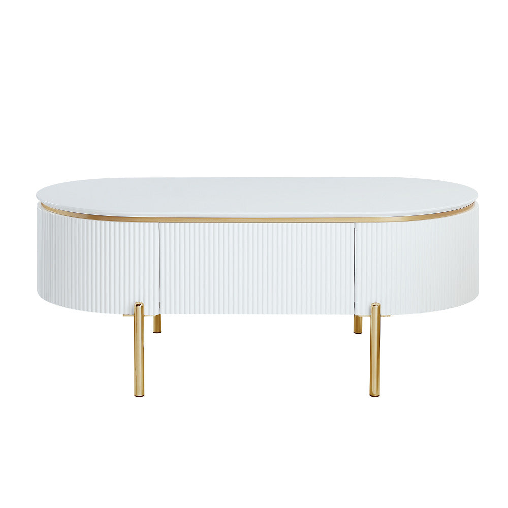 ACME Daveigh Coffee Table – side view – Lusso Furniture Miami