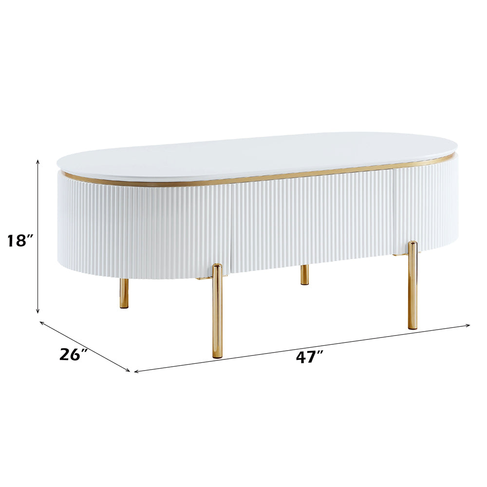 ACME Daveigh Coffee Table – top view – Lusso Furniture Miami