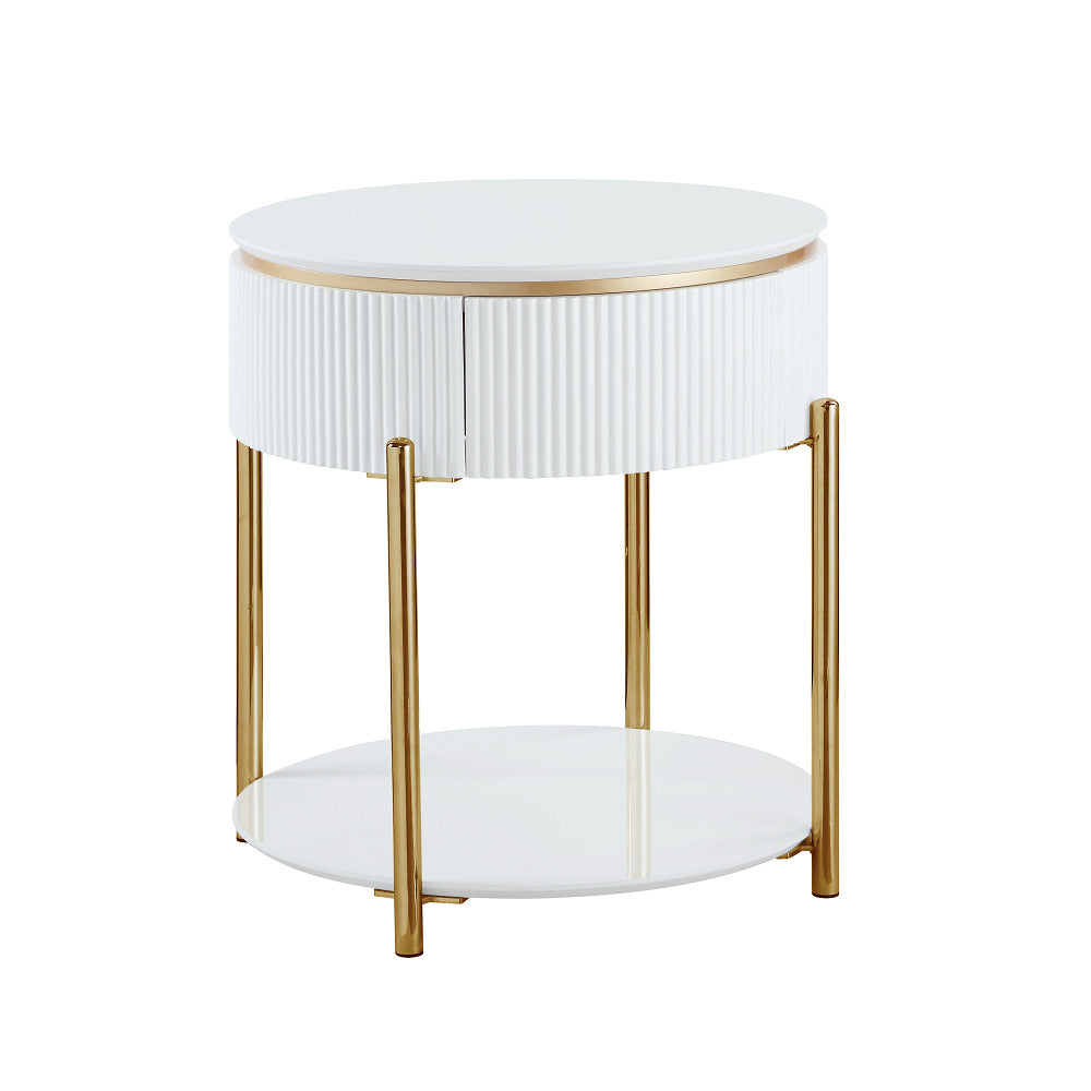 ACME Daveigh End Table – angle view – Lusso Furniture Miami