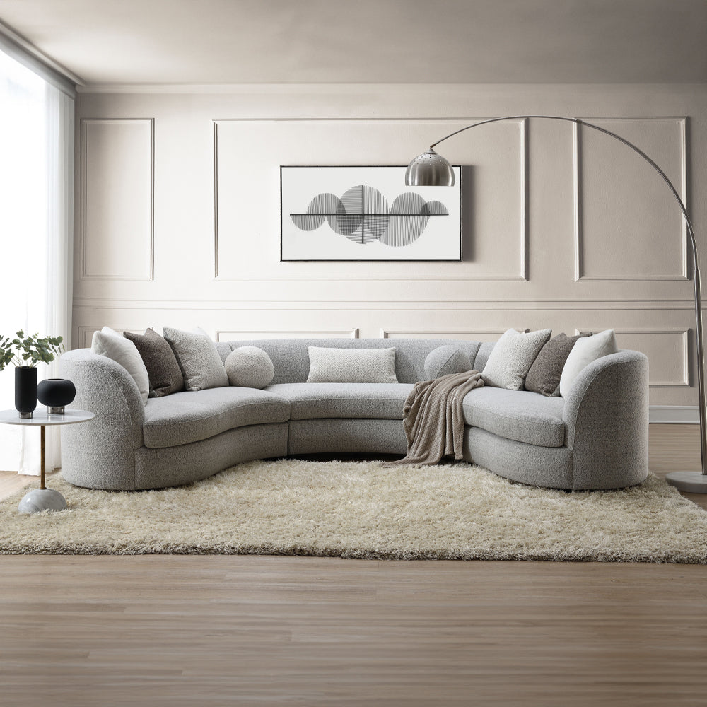 ACME Ivria Sectional Sofa – front view – Lusso Furniture Miami