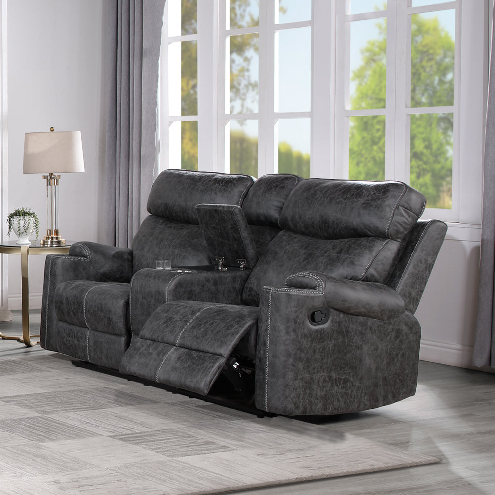 ACME Hirah Motion Loveseat – front view – Lusso Furniture Miami
