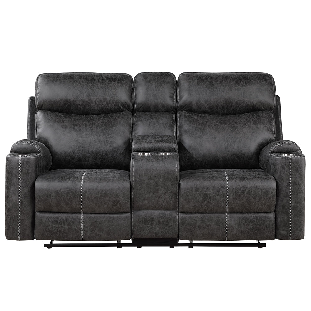 ACME Hirah Motion Loveseat – side view – Lusso Furniture Miami