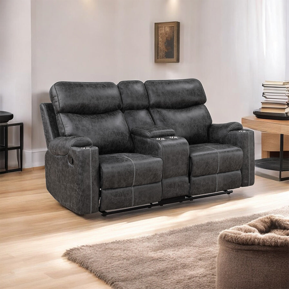 ACME Hirah Motion Loveseat – top view – Lusso Furniture Miami