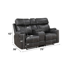 ACME Hirah Motion Loveseat – close-up – Lusso Furniture Miami