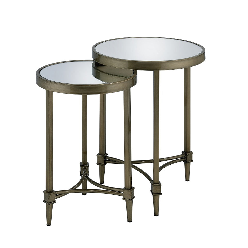 ACME Aditya Nesting Table – front view – Lusso Furniture Miami