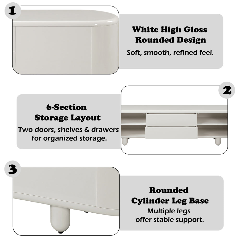 ACME Keely TV Stand – close-up – Lusso Furniture Miami