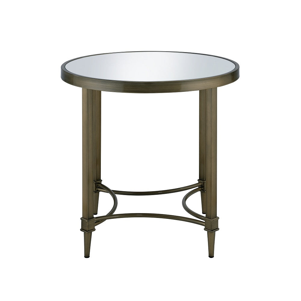 ACME Aditya End Table – side view – Lusso Furniture Miami