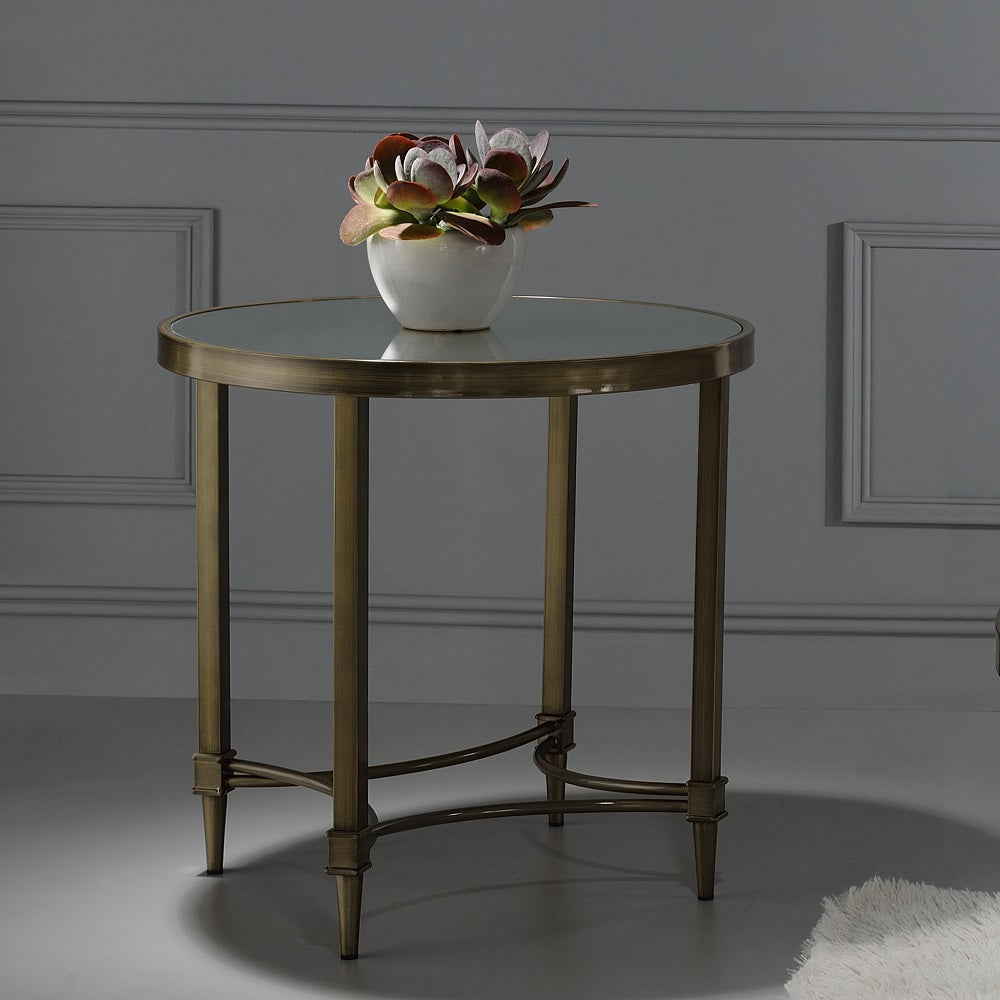 ACME Aditya End Table – front view – Lusso Furniture Miami