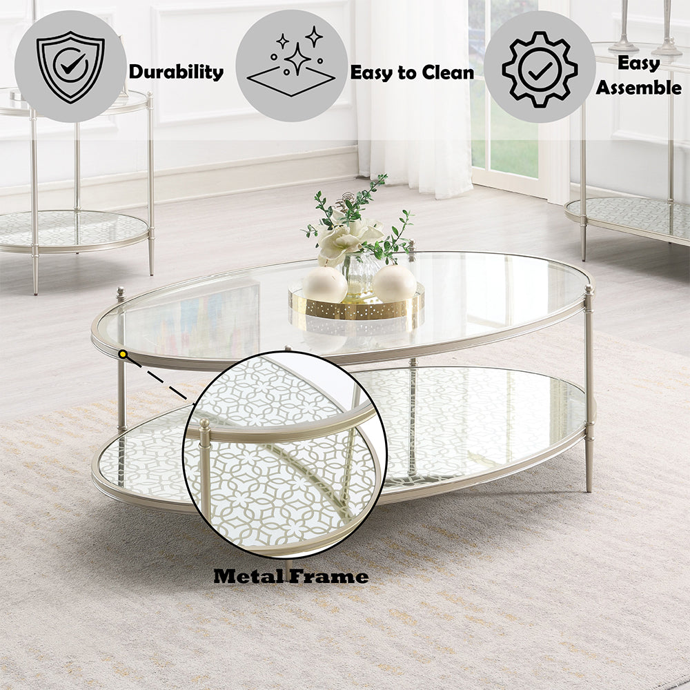 ACME Zaba Coffee Table – back view – Lusso Furniture Miami