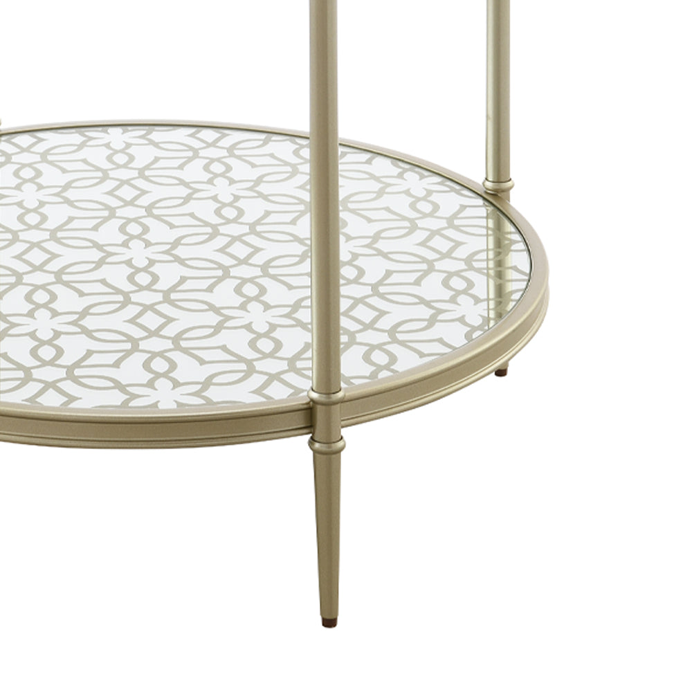 ACME Zaba End Table – side view – Lusso Furniture Miami