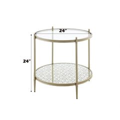 ACME Zaba End Table – room setting – Lusso Furniture Miami