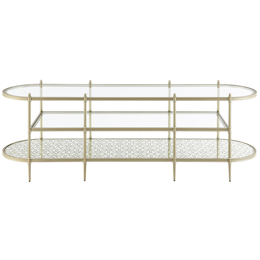ACME Zaba TV Stand – side view – Lusso Furniture Miami