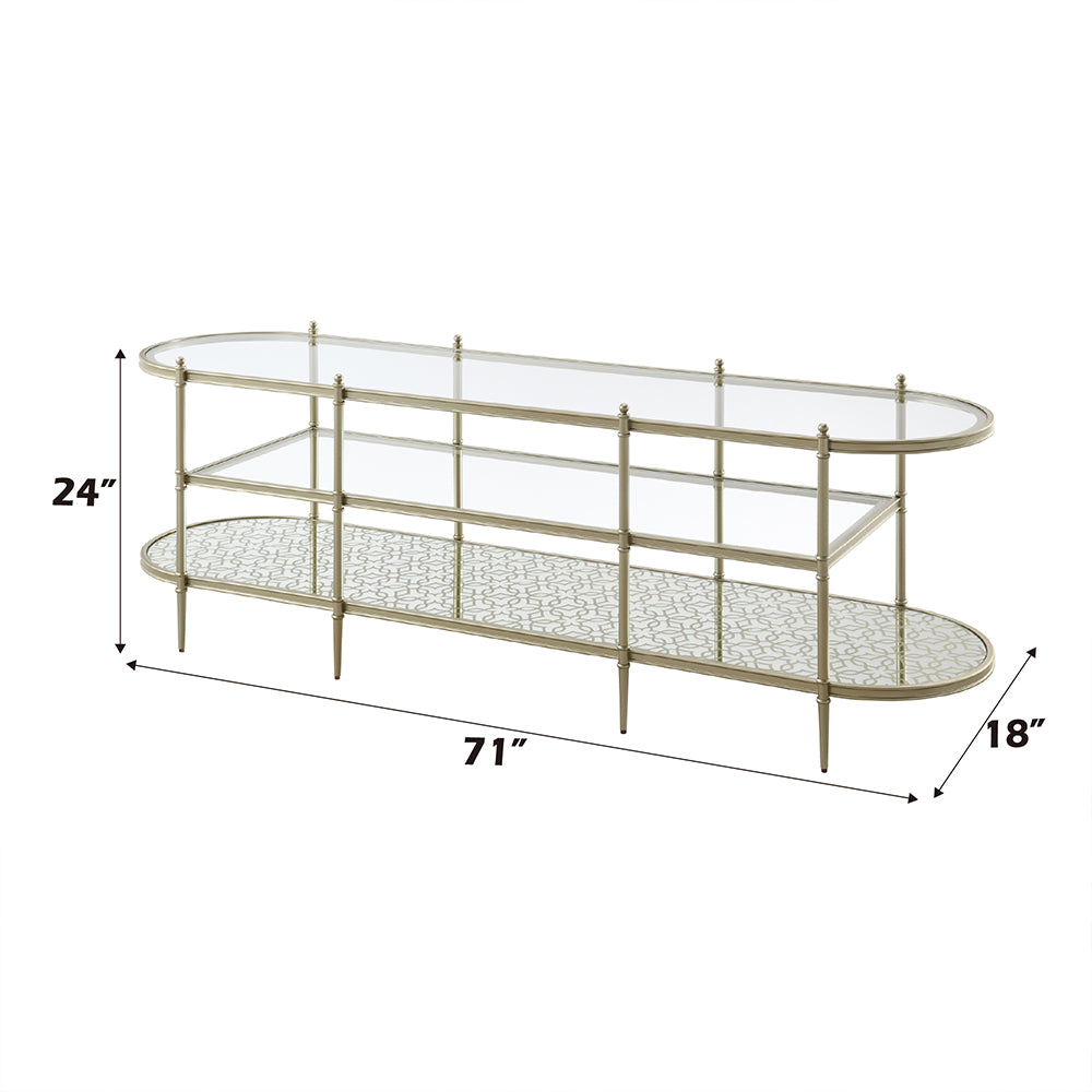 ACME Zaba TV Stand – top view – Lusso Furniture Miami