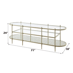 ACME Zaba TV Stand – top view – Lusso Furniture Miami