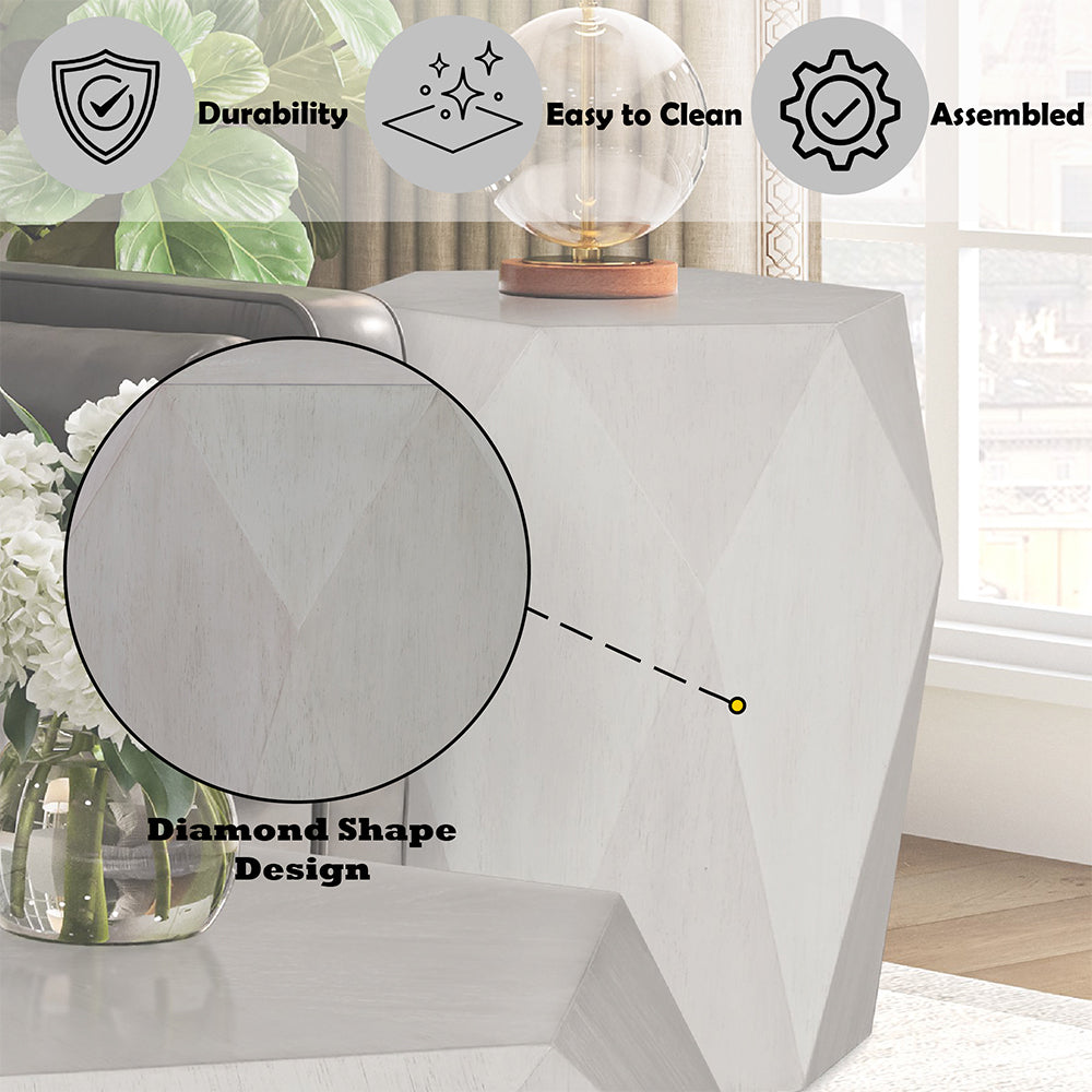 ACME Hanniel End Table – finish detail – Lusso Furniture Miami