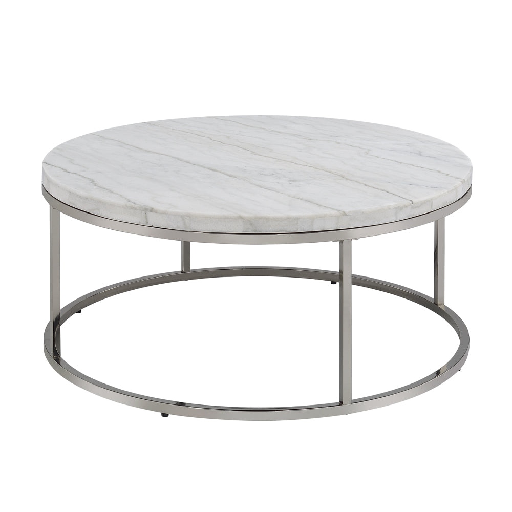 ACME Zaidee Marble Coffee Table – angle view – Lusso Furniture Miami