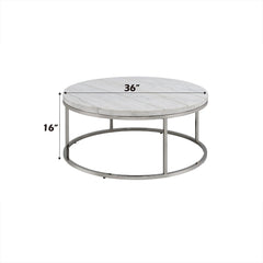 ACME Zaidee Marble Coffee Table – back view – Lusso Furniture Miami