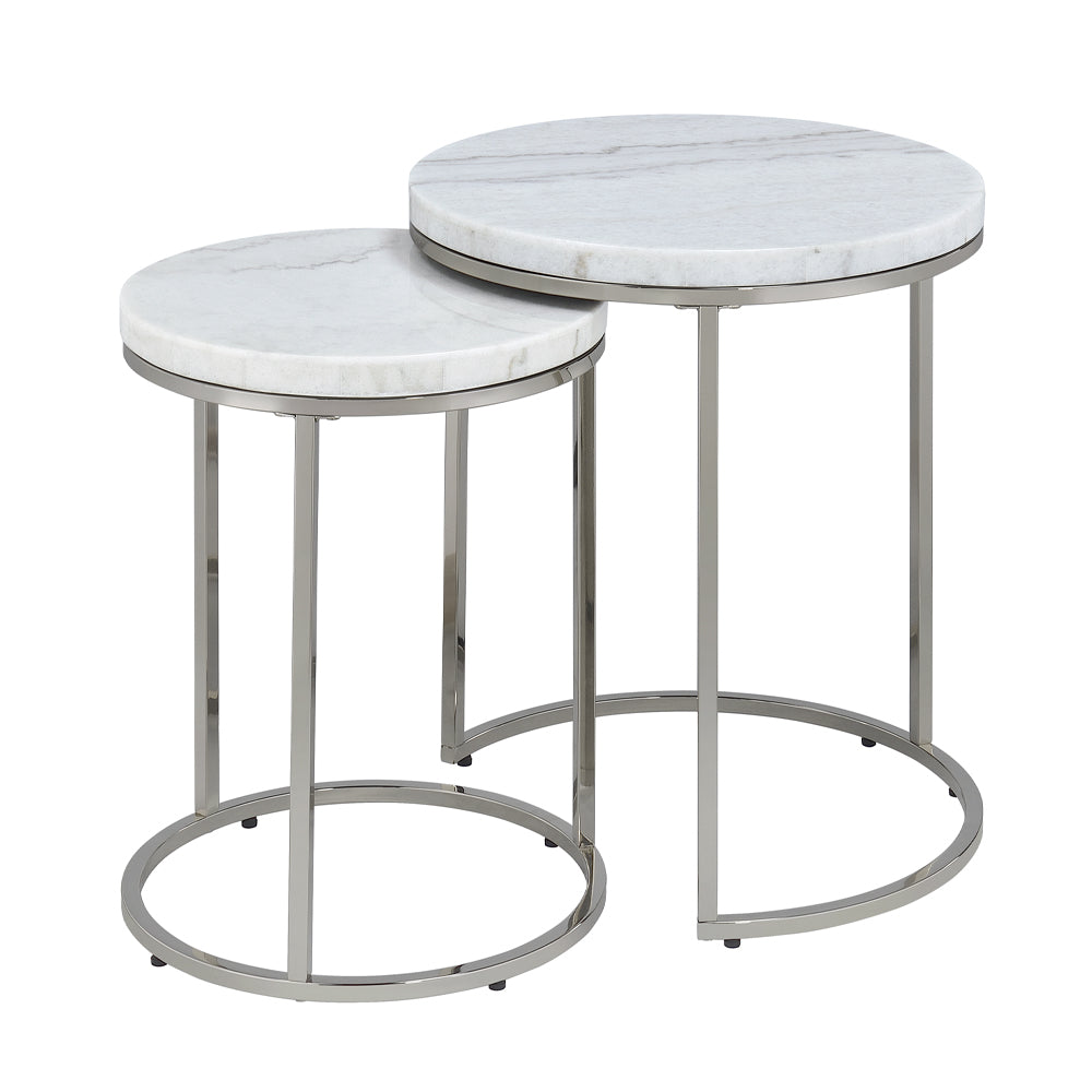 ACME Zaidee Nesting Table Set – angle view – Lusso Furniture Miami