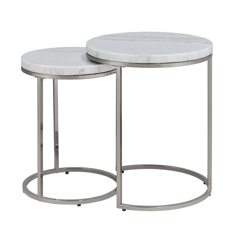 ACME Zaidee Nesting Table Set – side view – Lusso Furniture Miami