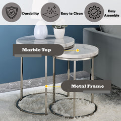 ACME Zaidee Nesting Table Set – back view – Lusso Furniture Miami