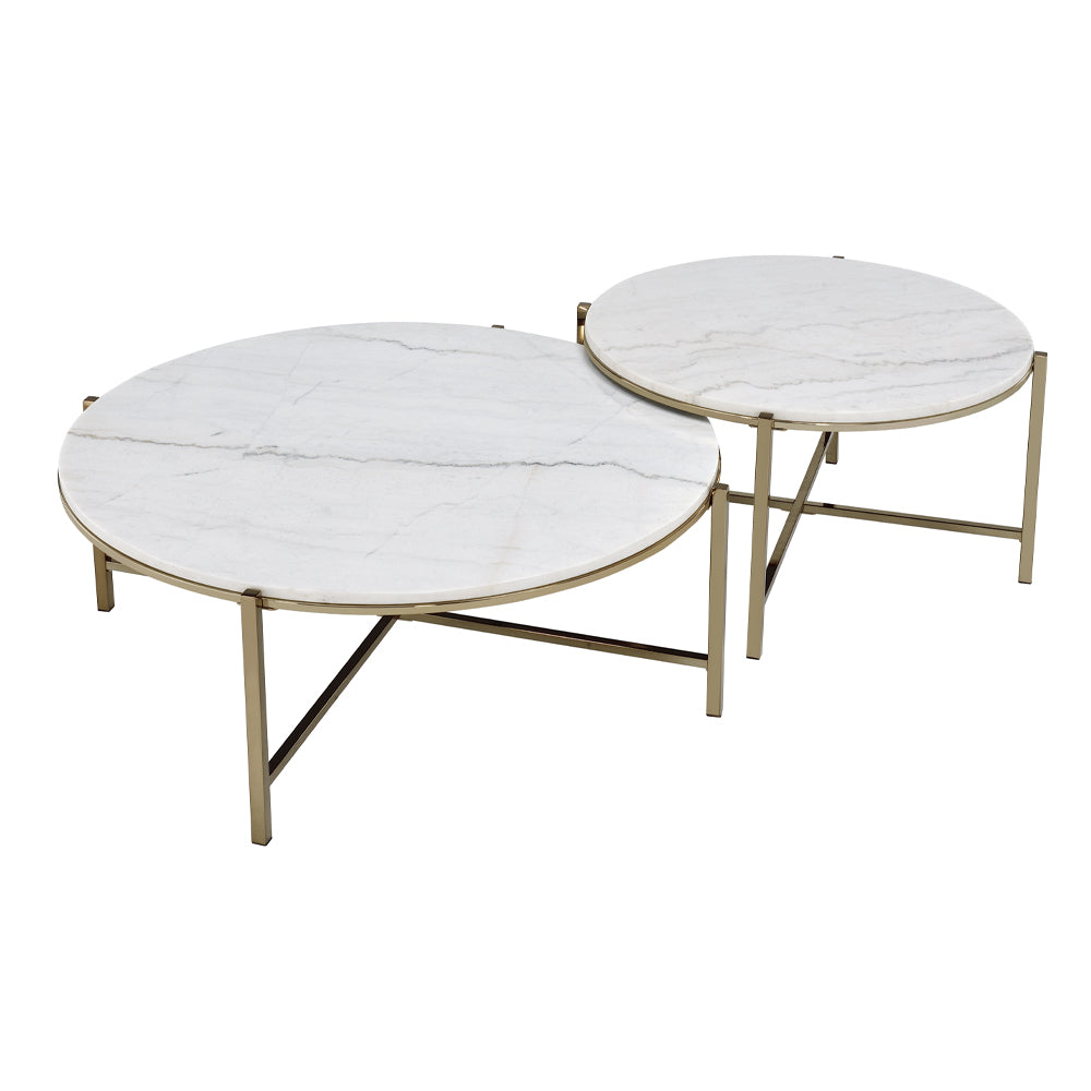 ACME Zaidee Nesting Table Set – finish detail – Lusso Furniture Miami
