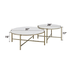 ACME Zaidee Nesting Table Set – view 12 – Lusso Furniture Miami