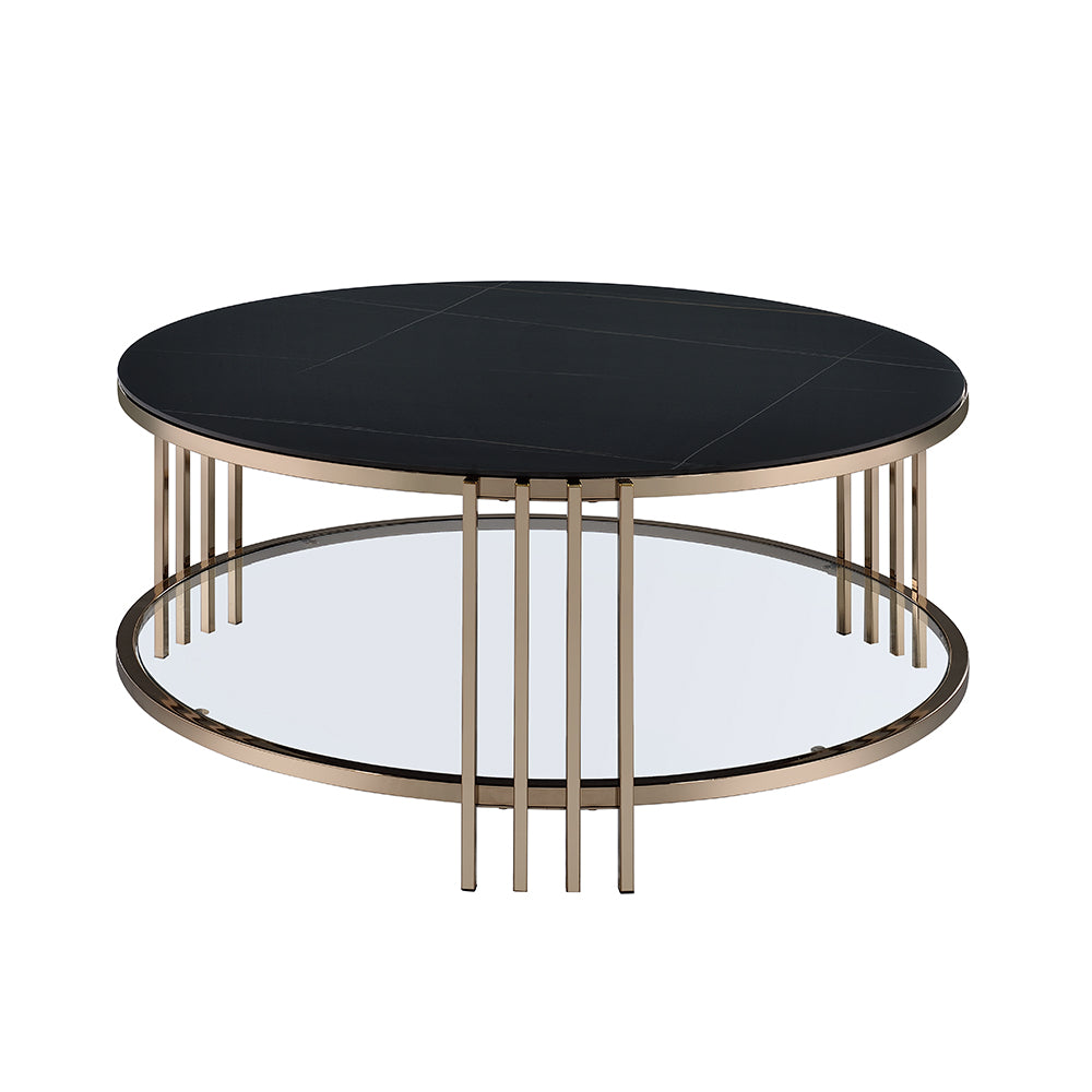 ACME Zaidee Coffee Table – side view – Lusso Furniture Miami