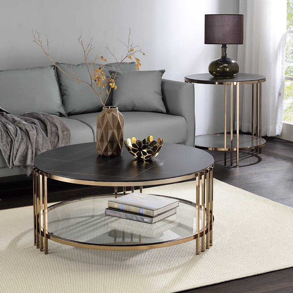 ACME Zaidee Coffee Table – room setting – Lusso Furniture Miami