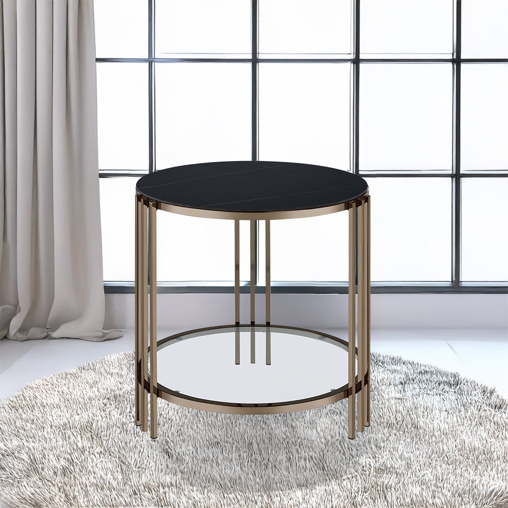 ACME Zaidee End Table – back view – Lusso Furniture Miami