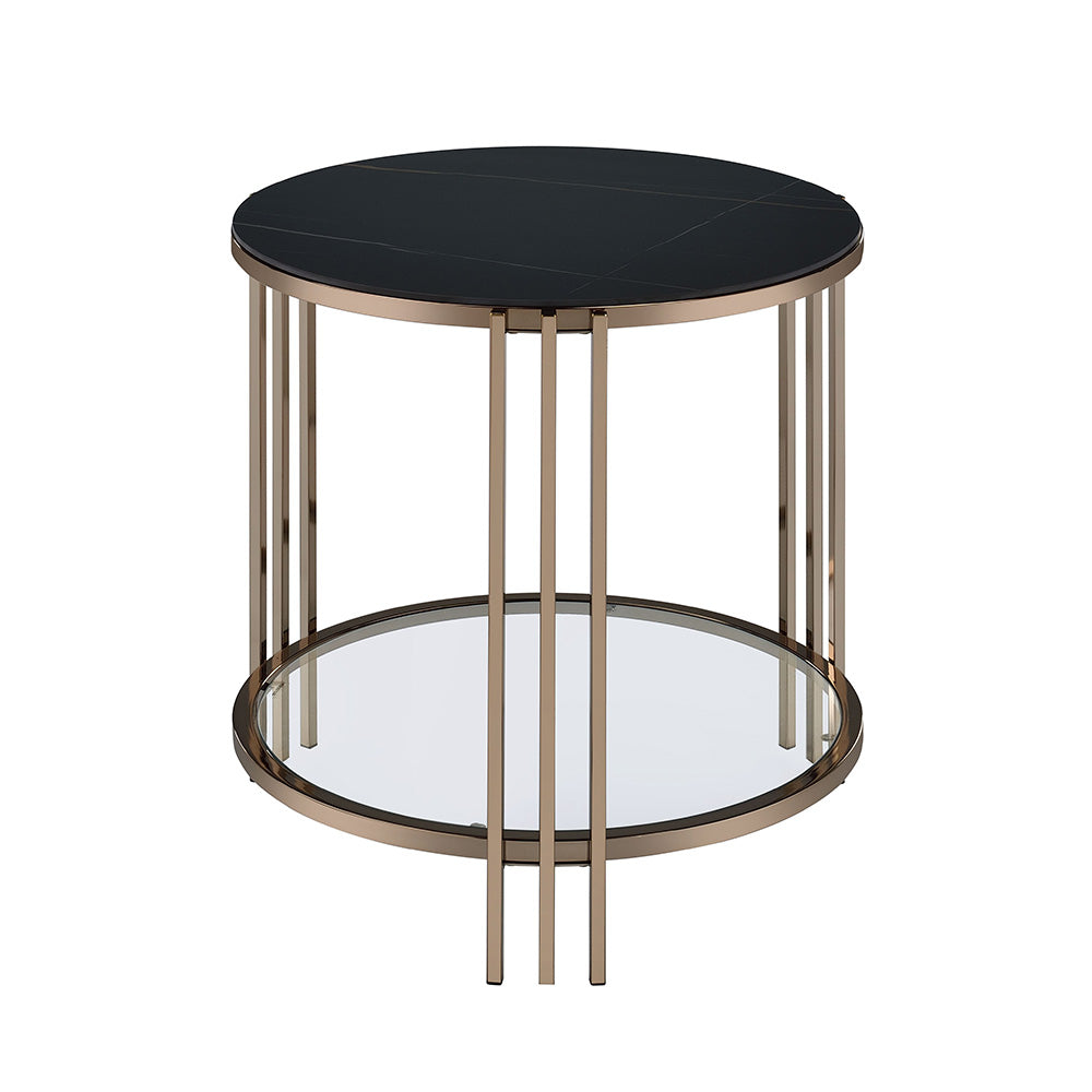 ACME Zaidee End Table – angle view – Lusso Furniture Miami